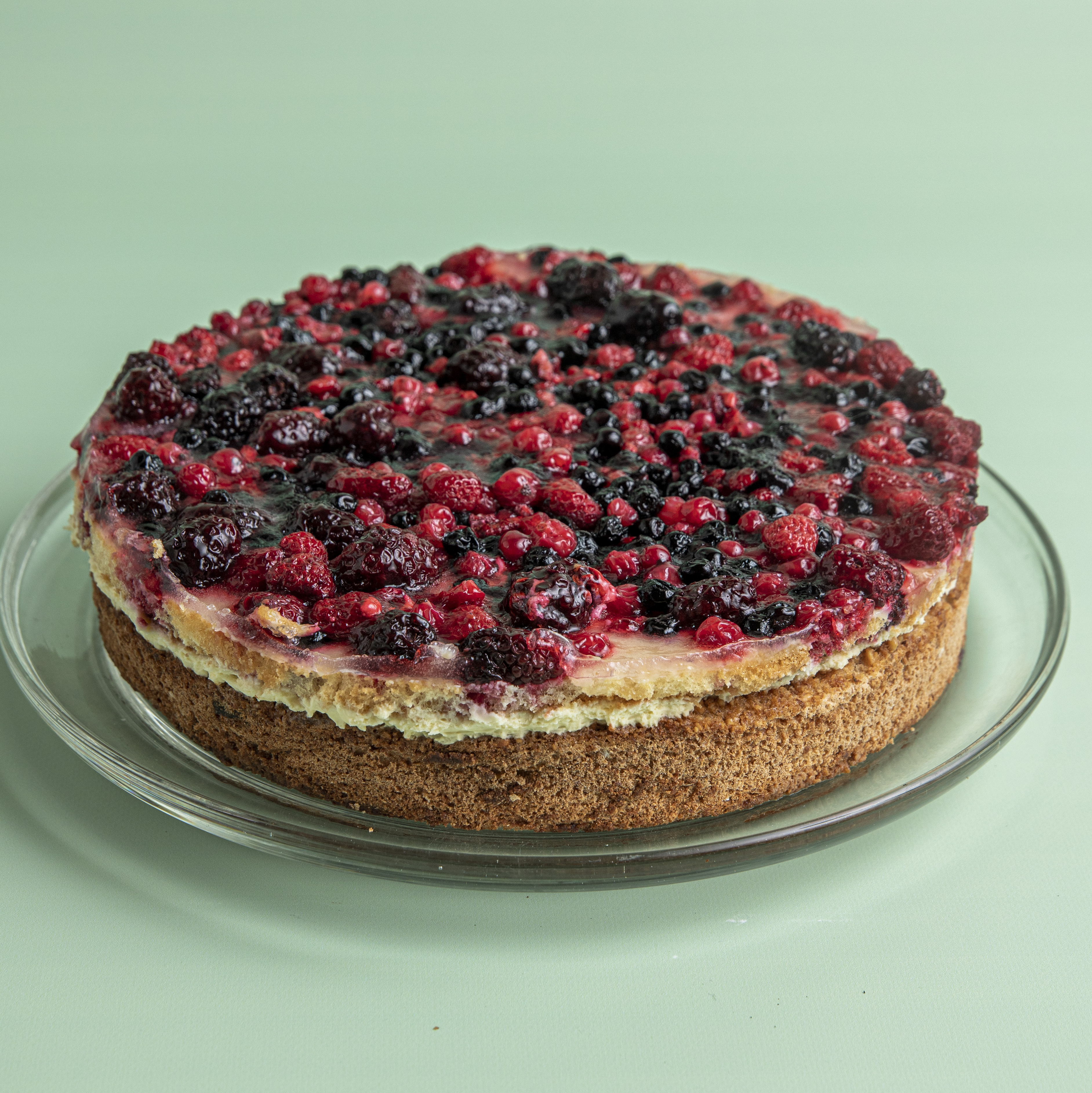 Vaniljedrøm med mandelbunn